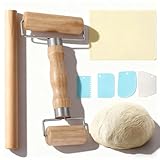 FuYelng 6 Stücke Teigroller Klein Set mit Backunterlage zum Teig...