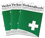 3er Pack Verbandbuch Erste Hilfe - Heraustrennbare Seiten nach DSGVO...