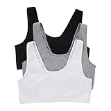 Hanes Baumwoll-Bralette mit weitem Rundhalsausschnitt, Bauchfreies Top für...