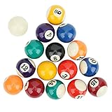 MAGT Billardkugeln Set, 16 Stück 38 mm Billardkugel Set Harz Billard Kugel...