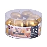 DONAU HOME Set Schwimmkerzen/Gold / 12 Stück / 2,8 x Ø 4,8 cm / 4 Stunden...