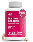 Marine-Kollagen Hydrolysat + Hyaluron, Coenzym Q10, Biotin & Vitamin C |...