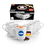 12 Stück Kaffeebecher 300ml aus hochwertigem echtem Porzellan - Tassen zum...