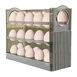 LENDISIY Eierhalter für Kühlschrank, 27X11X21 CM, 3 Etagen Eier-Organizer...