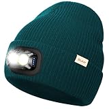 Blukar LED Beleuchtete Mütze, 2 in 1 Extrem Helle Laufmütze mit Licht, 5...