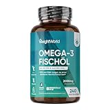 Omega 3 Weichkapseln - 2000mg Fischöl mit 1100mg Omega-3, 660mg EPA &...