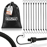 emflex® GS-MAX Profi Spanngummi Set [10 Stück] inkl. Tasche –...
