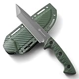 DRACHENADER Survival Messer Tanto Feststehendes outdoor Gürtelmesser...