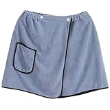 Fopytu Herren-Bademantel Tasche, Verstellbar, Saunatuch, Duschtuch,...