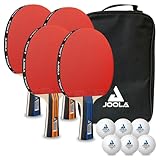JOOLA Tischtennisset Family Advanced, 4 Tischtennisschläger + 6...