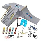 Finger Skateboard Park Kit - 13 -teiliges Set, Skate -Rampe, Mini -Roller...