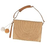 Strohtasche,Damen-Einschulter-Strohtasche,Damen Clutch Stroh...