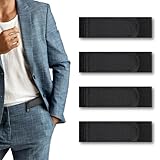 KEYRI 4 Stück Gürtel Ohne Schnalle für Herren, Verstellbarer Gürtel...