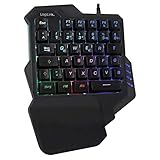 LogiLink Beleuchtete Einhand-Gaming Tastatur mit ergonomischer Handauflage...