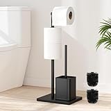 Edelstahl Klopapierhalter mit Klobürste - mit WC Bürste, Garnitur mit...