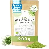 Gerstengras Pulver Bio 900g Vorteilspack aus deutschem Anbau Bioqualität...