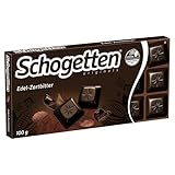 Schogetten Edel-Zartbitter 100g Schokoladentafel, praktisch einzeln...