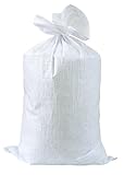 Sackfabrik24 PP-Gewebesäcke 10er Pack 60 cm x 105 cm weiß Getreidesack...