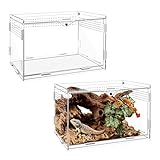 QingWing Acryl Terrarium, 20 x 12 x 12 cm Acryl Terrarium Schnecken,...