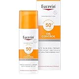 Eucerin SPF 50+ Oil Control Sonnen Gel Creme mit Anti-Glanz Effekt, 50 ml