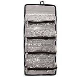 Kosmetiktasche zum Aufrollen von Kosmetikartikeln, zum Aufhängen, grau,...
