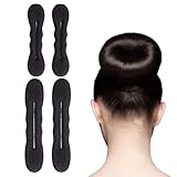 Fc'Noqgn 4 Stück Magic Hair Knot, Bun Maker Upgraded Hair Clips Sponge...