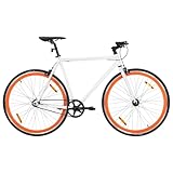 Vopese Fixed Gear Bike Weiß und Orange 700c 59cm Fahrräder