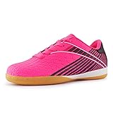 Hawkwell Bequeme sportliche Indoor-Fußballschuhe für Kinder, Rosa EU 30