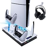 Wigearss PS5/PS5 Slim/PS5 Pro Kühler Standfuß mit Dual Controller...