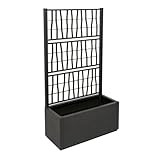 Kreher® XL Rankgitter, Spalier mit Pflanzkasten aus robustem Kunststoff....