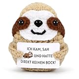 HUKUMA Positive Geschenke Faultier Kuscheltier,Gehäkeltes Emotional...