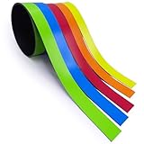 5x Magnet-Streifen farbig sortiert I ca. 1 cm x 1 m Magnetband zum...