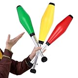 Mister M Jonglierset für Kinder, Grün, Rot und Gelb, Kunststoff, ideal...