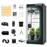 Mars Hydro Growzelt Komplettset,TS600 Vollspektrum Grow Lampe,60X60X140cm...