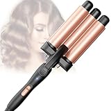 Lockenstab 3 Fässer Beach Waves - Welleneisen für Haare Einstellbar...