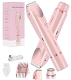 Damen Elektrischer Bikini Trimmer,2-in-1 Doppelkopf-rasierer Mädchen...
