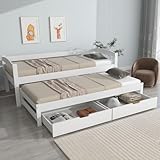 Merax Schlafsofa 90x200 cm, Tagesbett mit 2 Schubladen, Kinderbett...