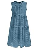 Kleid Mädchen 140 Kinder Chiffon Sommerkleid 146 Freizeitkleid Partykleid...