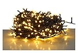 LED Lichterkette warm weiß - 120 LED / 9 m - Weihnachts Deko Beleuchtung...