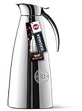 Emsa Eleganza Isolierkanne Edelstahl 1l, Thermoskanne mit Easy Open...