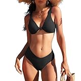 Durio Bikini Damen Set Sexy Knot Triangel Breites Unterbrustband V...