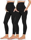 Missluck Umstandsleggings Blickdicht Damen Schwangerschaft Leggings Lang...