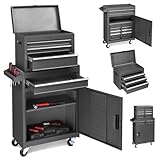 LEADZM Werkstattwagen leer, Werkzeugwagen leer, Werkzeugschrank mit...