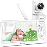 Blemil Babyphone mit Kamera und Audio, 6'' IPS Bildschirm Babykamera...