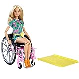 Barbie Fashionistas Doll #165, with Wheelchair & Long Blonde Hair Wearing...