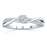 SILVEGO – FNJR085sw - Verlobungsring aus 925 Sterling Silber mit...