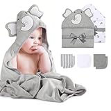 momcozy Baby Bath Towel Set, 8-Piece , 2 x Hooded Towels 76 x 76 cm and 6 x...