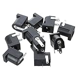 Histeaa 10 Stk. Stecker DC Jack 2.1mm Buchse Typ Leiterplattenmontage