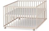 Sämann® Laufgitter Basic 100x100 cm natur mit Matratze, 3-fach...