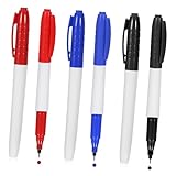 TOGEVAL 6 Stück Whiteboard Marker Spitze Wasserbasierte Schnell Trocknende...